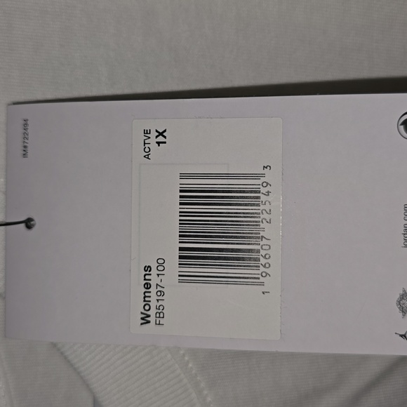 Nike Air Jordan Women's 1X White Short Sleeve T-Shirt New w/ Tags! - Picture 2 of 4
